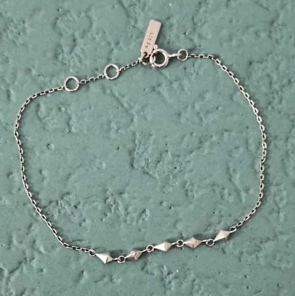 Ania Haie Jewelry - Ania Haie 925 Sterling Silver Pyramid Station Adjustable Bracelet